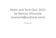 The Math and Tech Quiz 2015 (Prelim+Final+Answers)