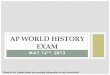 AP World Exam Overview