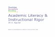 Academic Literacy and Instructional Rigor