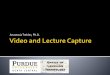Video and Lecture Capture