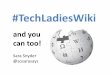 Presentation for Tech LadyMafia Edit-a-thon, April 2015: Women in Tech
