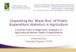 Unpacking the ‘Black Box’ of Public Expenditure Statistics in Agriculture