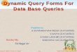 dynamic query forms for data base querys