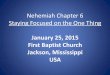 01 January 25, 2015, Nehemiah 6, Staying Focused on the One Thing
