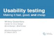 Usability Testing: Making it fast, good, and cheap
