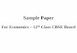 Sample paper for economics   12th class cbse board