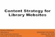Content Strategy for Library Websites
