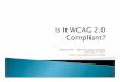 Is It WCAG 2.0 Compliant?