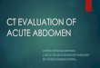 CT Evaluation of the Acute Abdomen