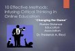 10 Effective Methods:  Infusing Critical Thinking in Online Education