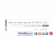 Tax Saving Guide for FY 2015-16 (AY 2016-17)
