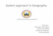 System approach in Geography