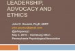 Leadership, advocacy, and ethics