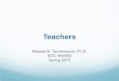 SOC 463/663 (Social Psych of Education) - Teachers