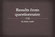 Results from questionnaire presentation