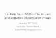 Lecture Four - Campaigning NGOs, their role and trends for business