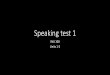 Speaking test American English File starter unit 1 2