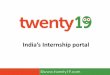 Twenty19: India's Internship Portal