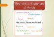 Mechanical properties of metals