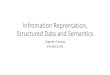 Infromation Reprentation,Structured Data and Semantics
