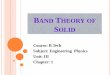 Diploma sem 2 applied science physics-unit 3-chap-1 band theory of solid