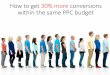 Get 30% more conversions within the same PPC budget