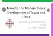 Development of towns and cities in the Medieval Period