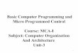 basic computer programming and micro programmed control