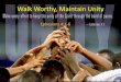 Walk Worthy, Maintain Unity - Ephesians 4:1-6