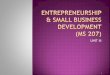 entrepreneurship and small business management unit iii