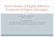 Habits of Highly Effective Corporate Relations Managers