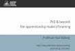 The ph d and beyond the apprenticeship model of learning