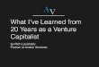 4 Lessons Learned From 20 Years As A Venture Capitalist