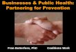 Businesses & Public Health: Partnering for Prevention