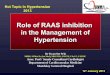 Role of raas inhibition in management of hypertension