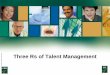 Three Rs of Talent Management