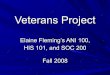 Veterans and Warriors Service Learning Project