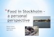 Swedish Food – A Personal Perspective