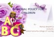 National policy for children in India