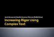 Increasing Rigor Using Complex Text
