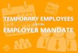 Temporary Employees and the Employer Mandate