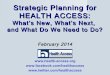 Strategic Planning for Health Access California