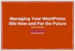 Managing your WordPress website