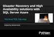 Dr and ha solutions with sql server azure