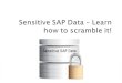 Sensitive SAP Data – Learn how to scramble it!
