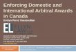 Enforcing Domestic and International Arbitral Awards in Canada