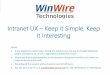 Intranet UX: Keep it Simple. Keep it Interesting