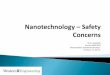 Nanotechnology – safety concerns