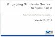 Engaging Students: Seniors  Part 3 (GuidedPath Best Practices Series)