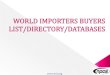 World importers buyers list directory database